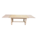 Renovated extendable farmhouse dining table made of solid raw oak from the 1950s.