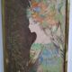 Lithograpgie portrait d une jeune femme