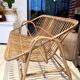 Vintage rattan bench sofa