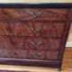 Louis Philippe chest of drawers In walnut veneer with black marble top