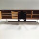 Belgian modernist long mahogany sideboard 1970s