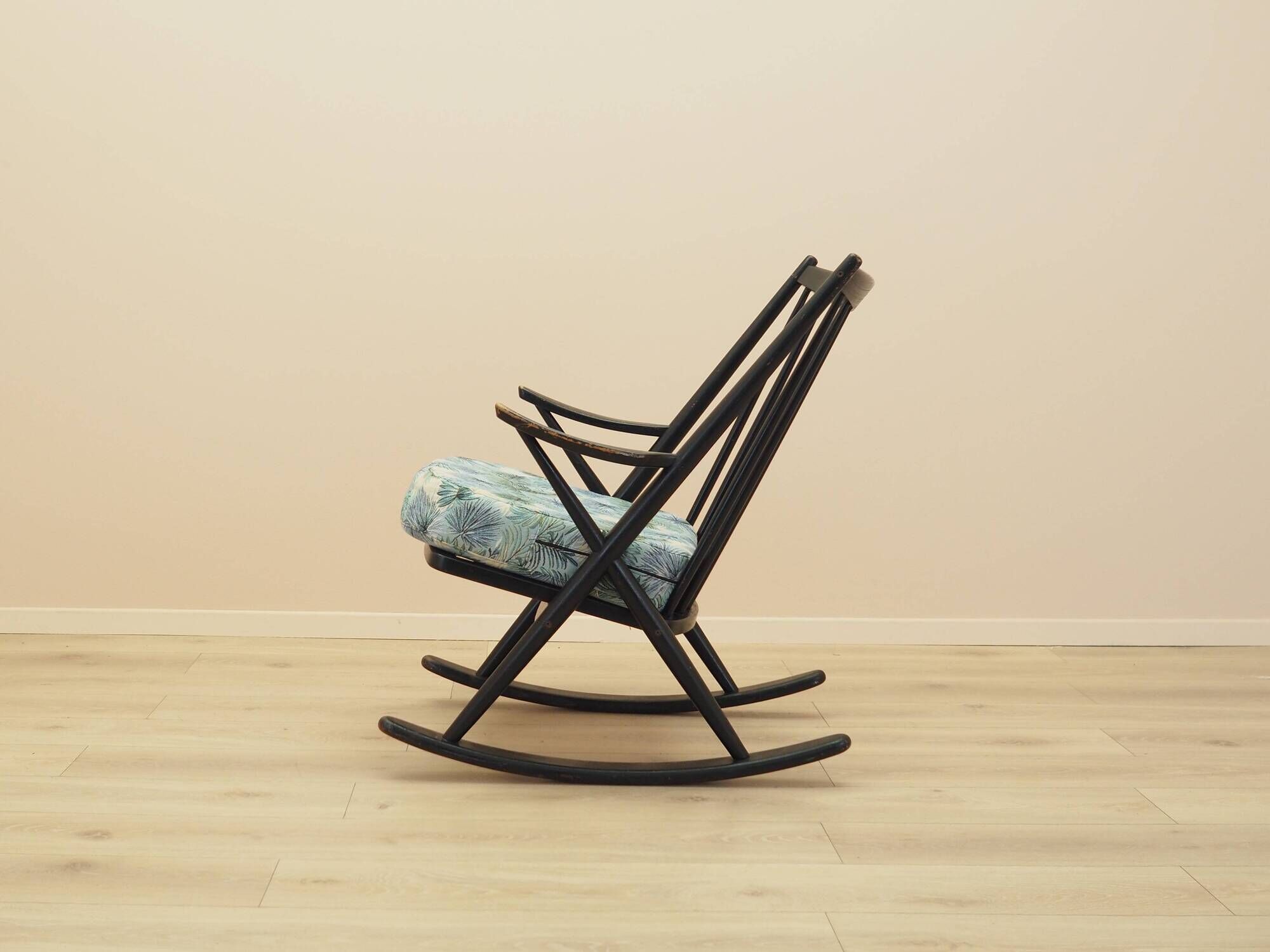 Reenskaug Rocking Chair for Bramin, Black Teak, 1960s