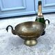 Swan Ice Bucket Brass French Vintage Footed Barware