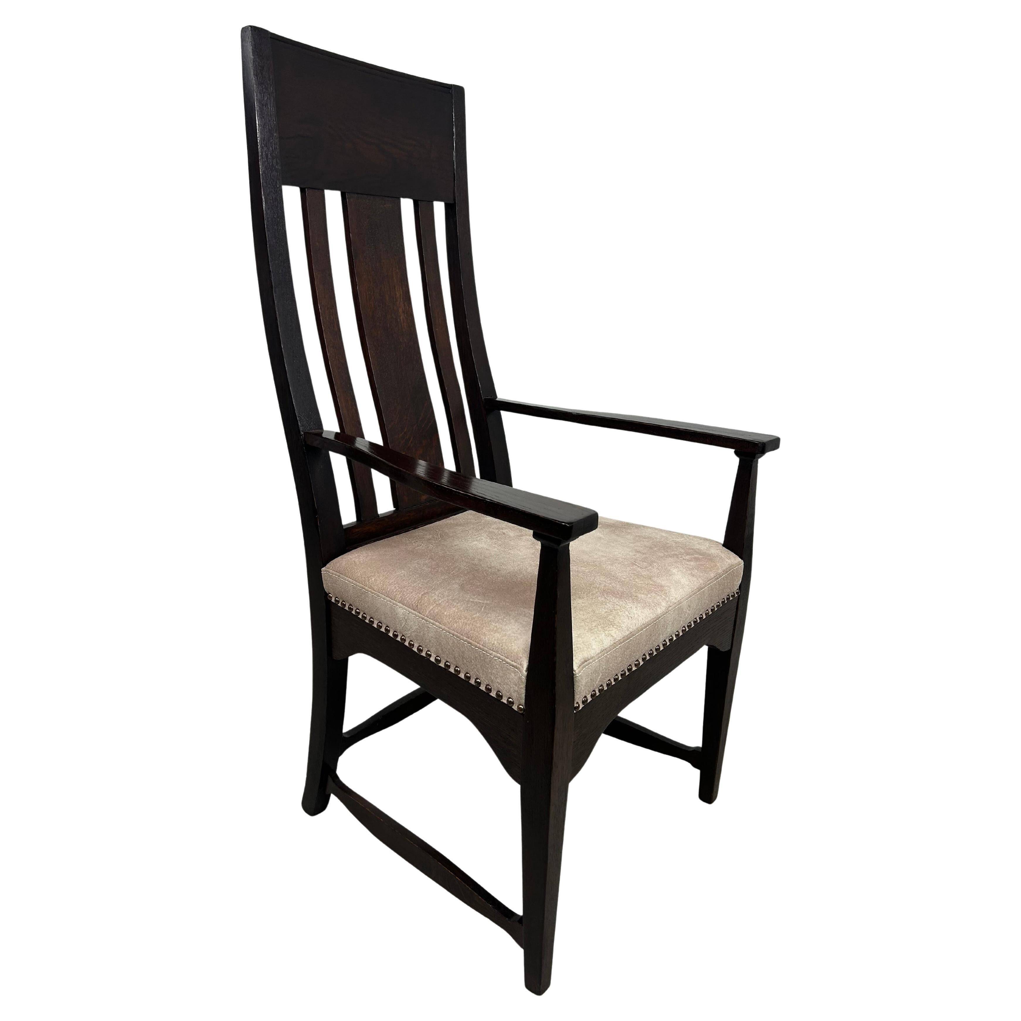 Art Deco office chair in the style of Charles Rennie Mackintosh.