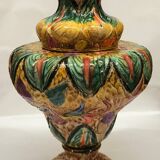 H. Becquet Quaregnon vase in the mastery style with birds of paradise decoration