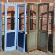 Portes doubles, deux battants, bois massif (Lot de 4)