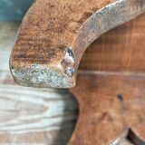 Old solid wood footrest stool