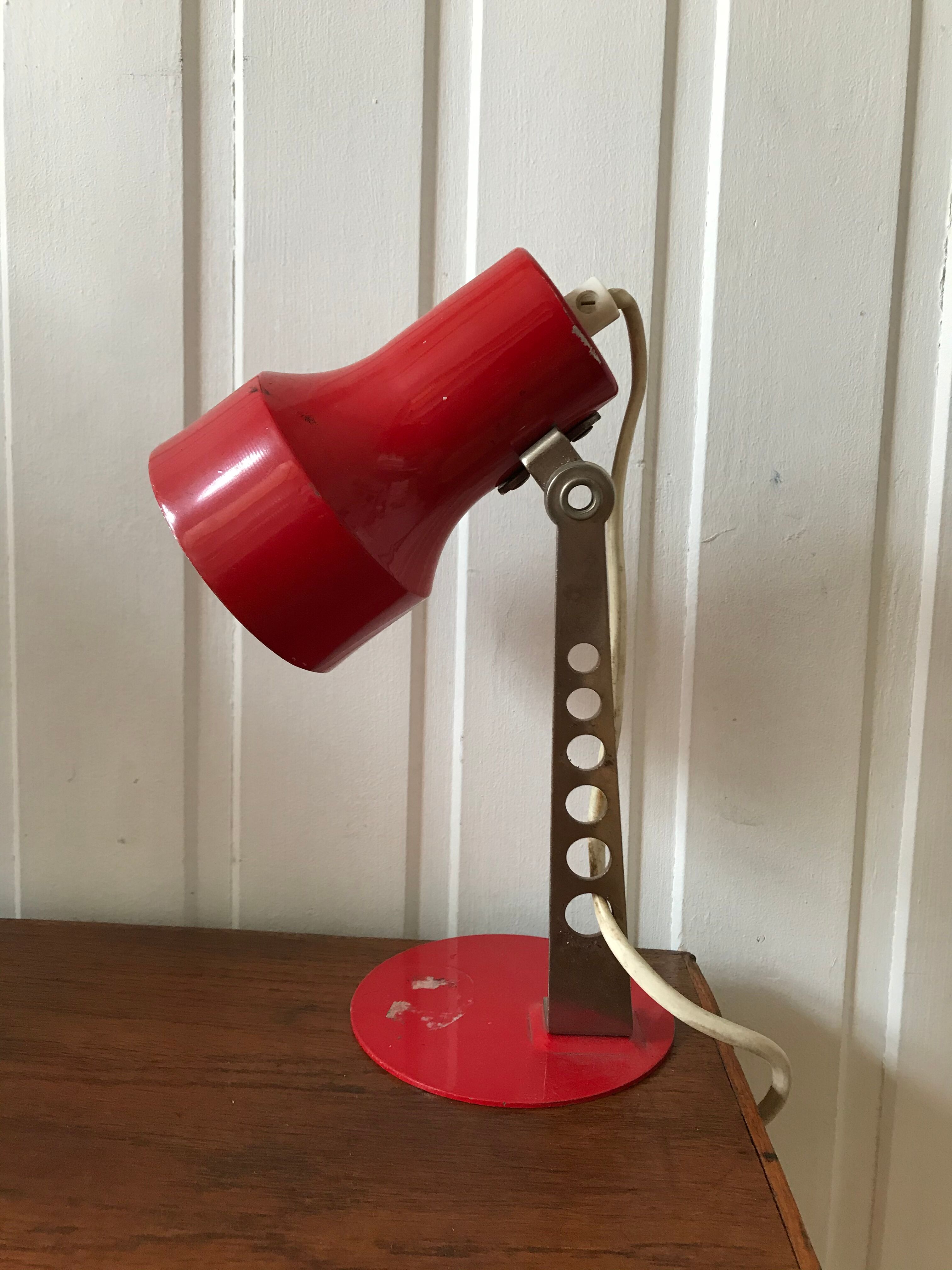 Vintage red lamp 1950