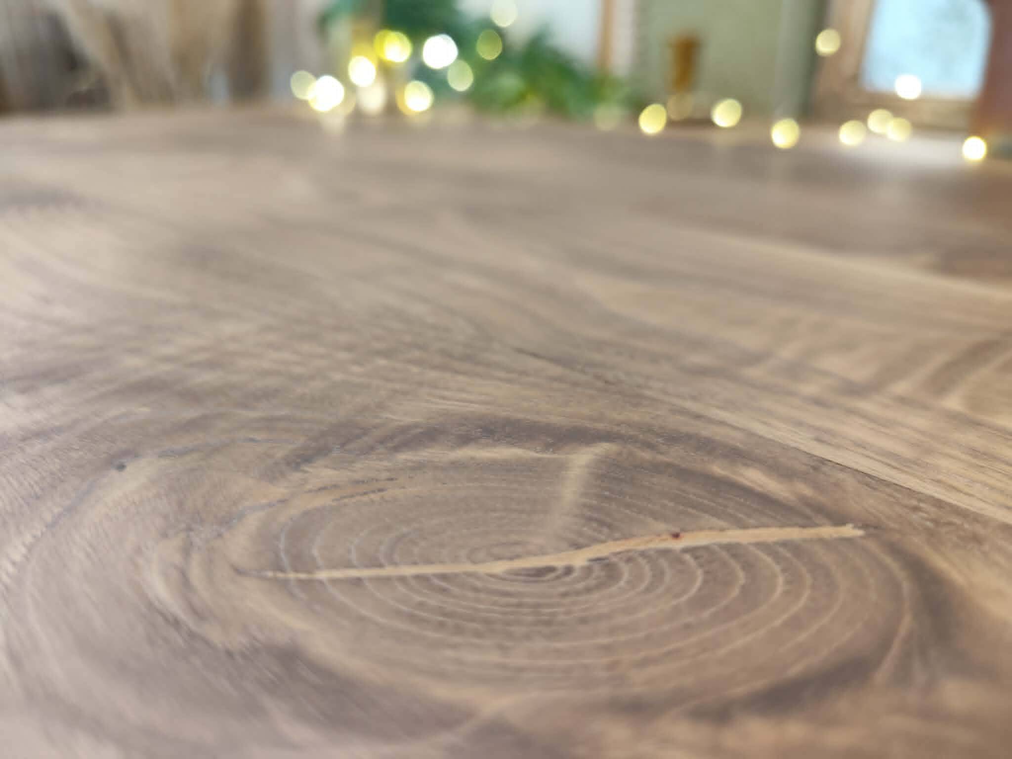 Square farmhouse table in solid oak.