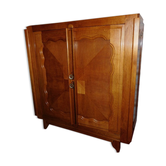 Armoire 1950 Guillerme et Chambron en chene blond