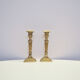 Set golden brass candlesticks empire