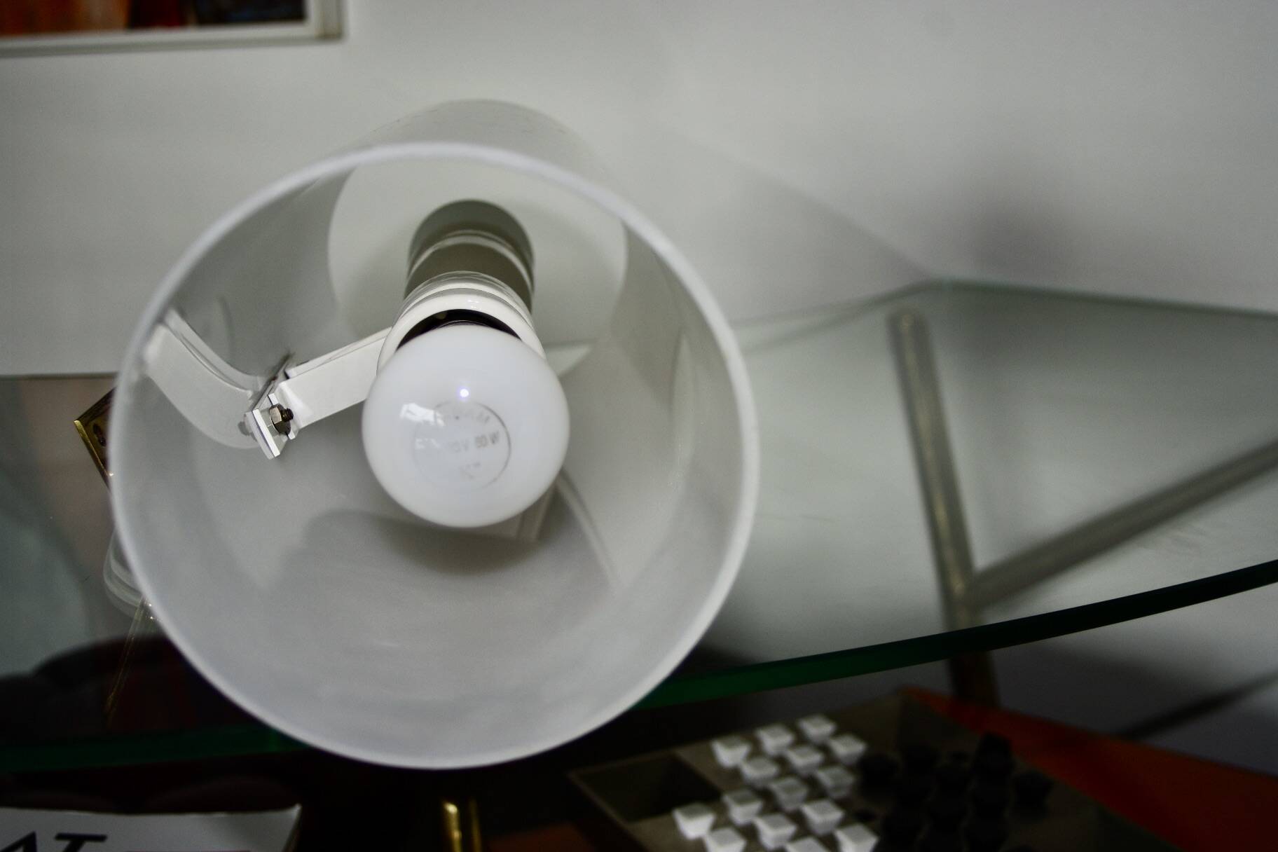 Vintage brass and polymethacrylate wall light denmark 1960