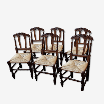 Lot de 6 chaises anciennes