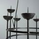 Antique wrought iron chandelier A. Gerardi Italy 19th century