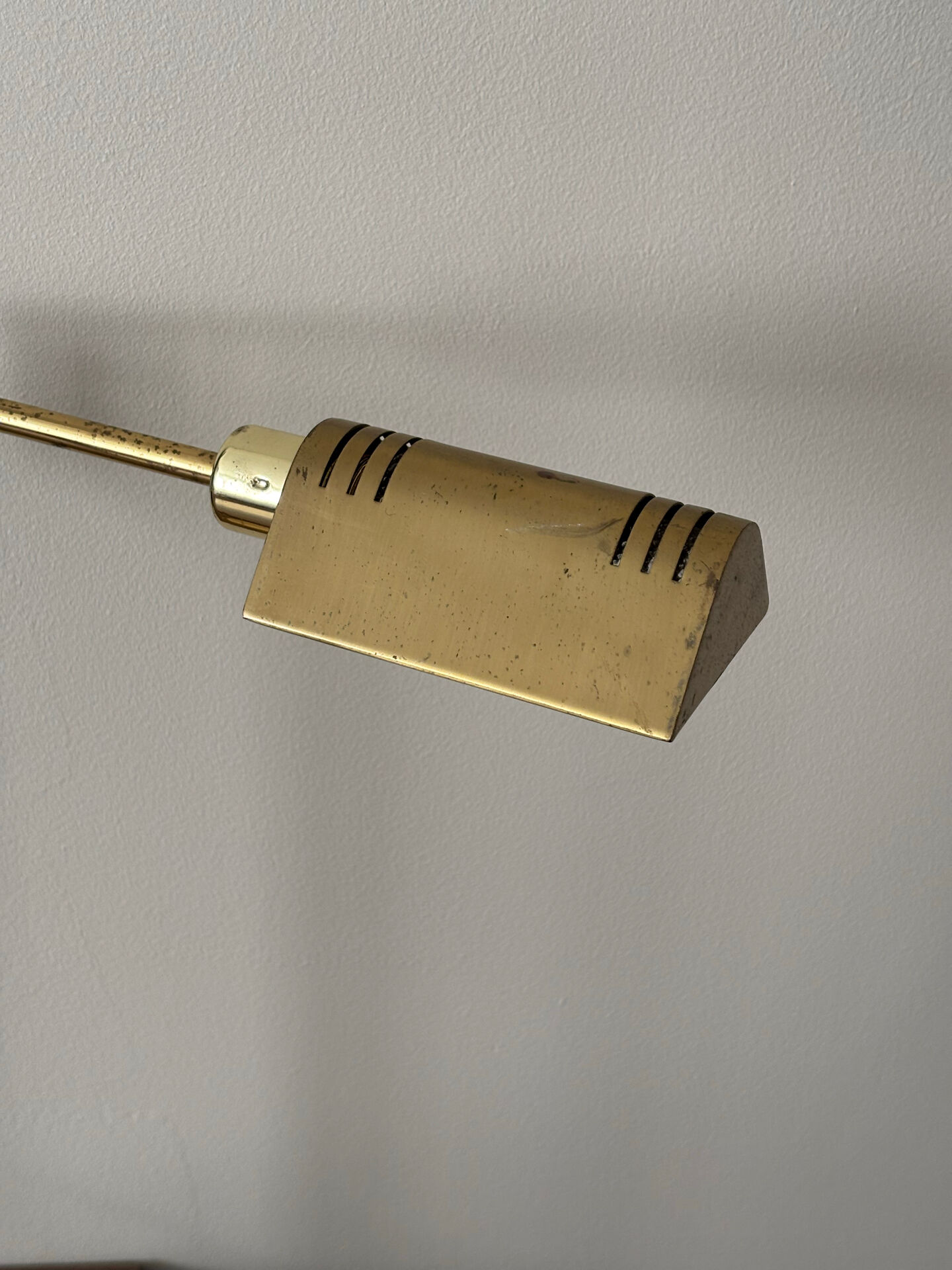Holtkötter telescopic desk lamp in brass, Germany 1980