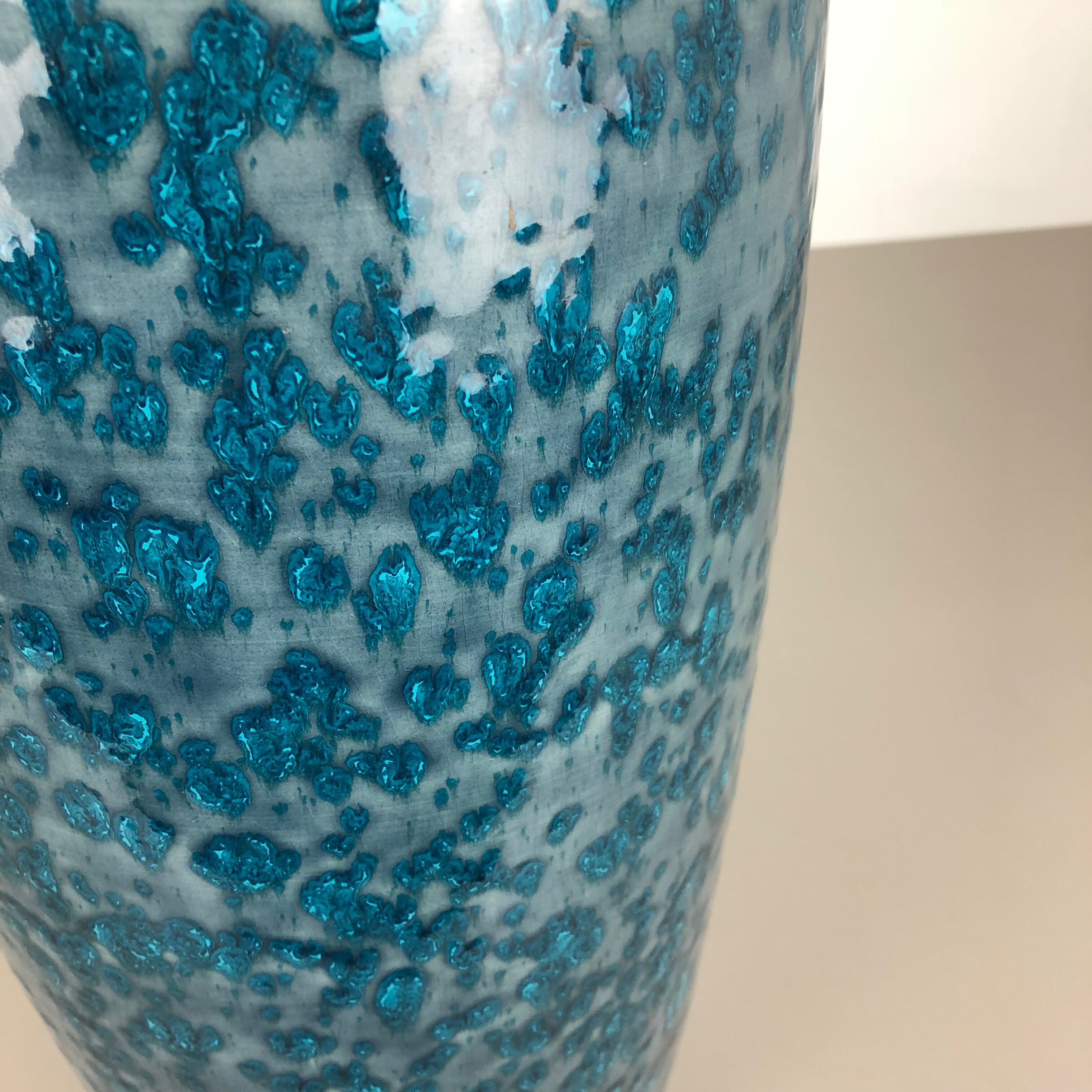 Fat lava multi-color 517-45 vase made by Scheurich, 1970s