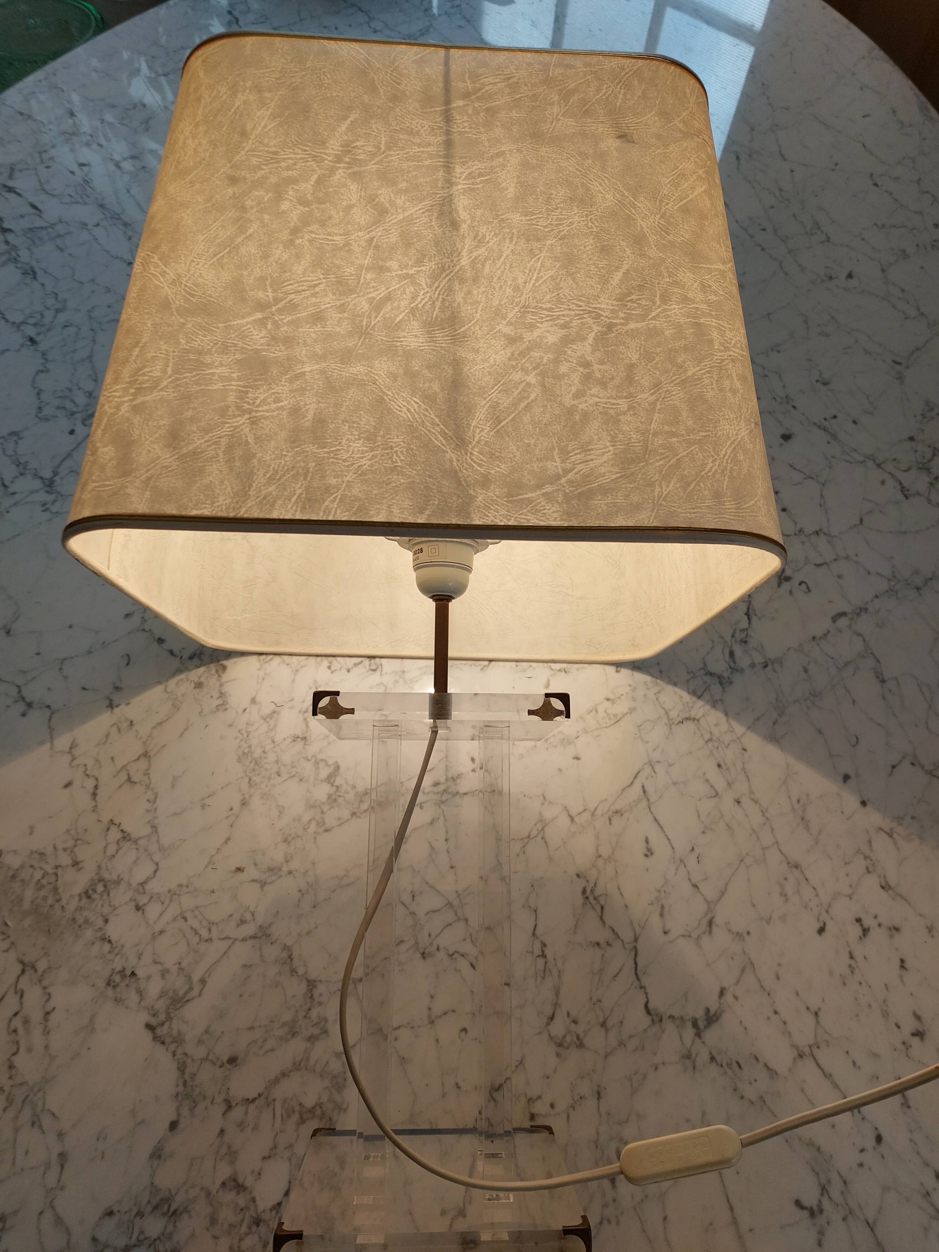 Plexiglas lamp of David Lange for Roche Bobois 1970