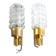Pair of vintage wall sconces in gilded brass with moulded glass.