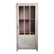 Small Parisian Art Deco glass cabinet with white patina - a timeless classic.