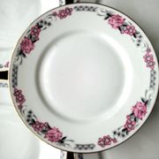 5 Assiettes à dessert en porcelaine  Art Déco