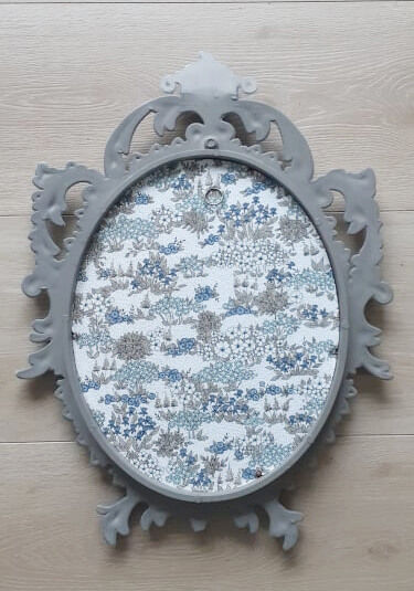 Patinated Italian Baroque Mirror 35x46cm