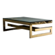 Gold Plated G-Shaped Coffee Table from Belgochrom, 1970s