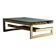 Gold Plated G-Shaped Coffee Table from Belgochrom, 1970s