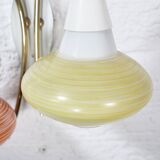 Sputnik Stained Glass Wall Lamp Design 1960s