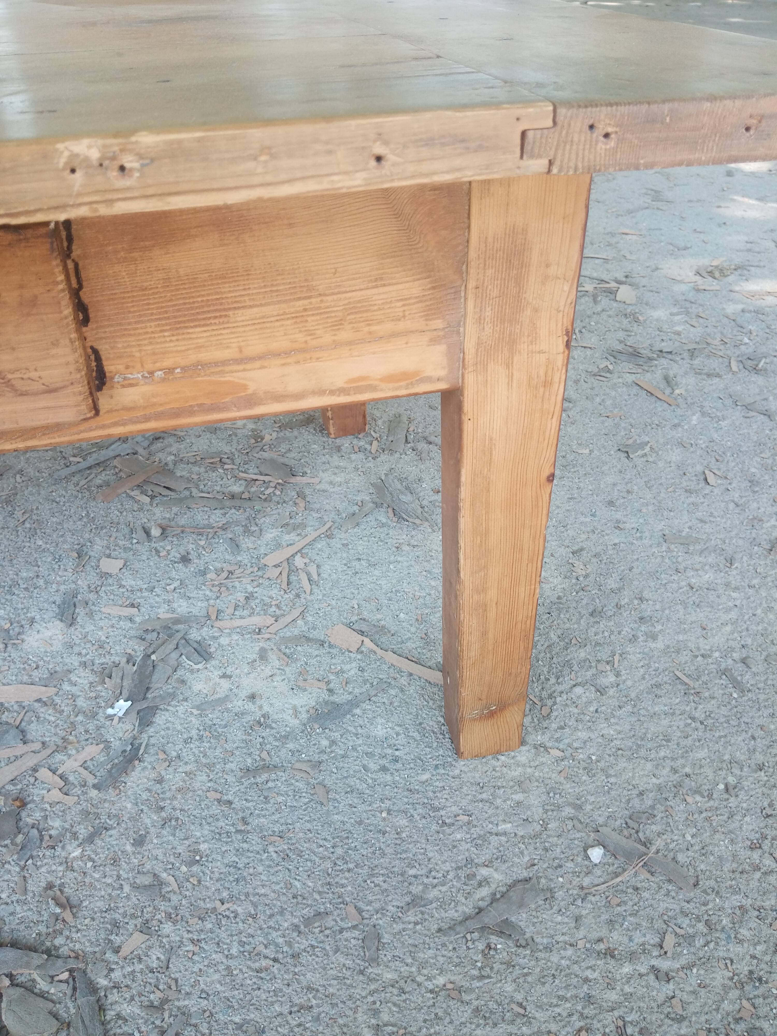 Rustic wooden coffee table