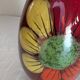 Large glazed ceramic vase with floral decoration – 1970s