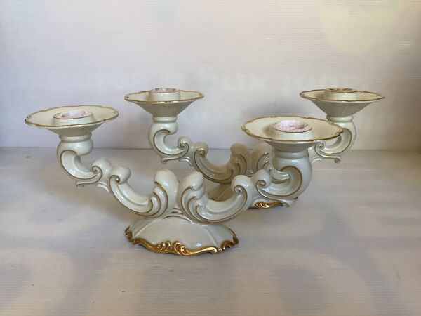 Paire de bougeoirs double bavaria edelstein