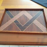 Art Deco tray. Marquetry.