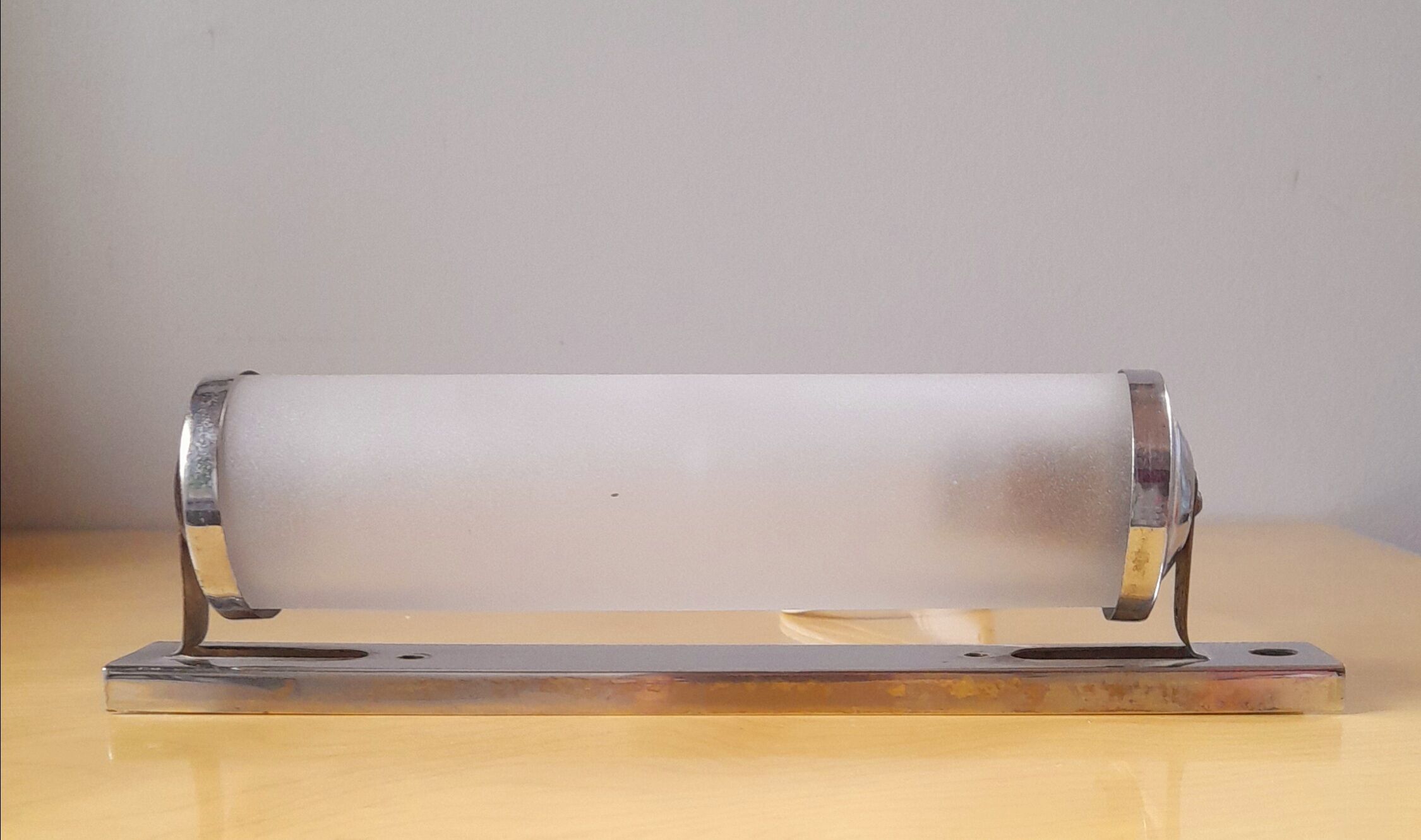 Art deco frosted glass wall lamp 1930