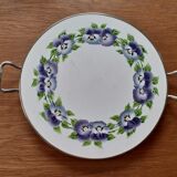 Plat à gâteau violettes pensées