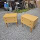 Pair of Scandinavian oak bedside tables from the 1960s.