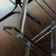 Folding side table in plexiglass with removable top – Vintage design
