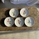 Set of 5 dessert plates with flower patterns Germany Bavaria D19