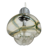 Large Mazzega glass hanging lamp, 1970s, Italy