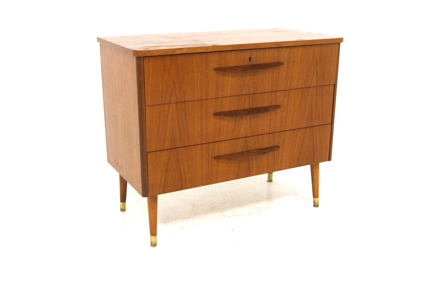 Scandinavian teak commode, Bröderna Gustavssons, Markaryd, Sweden, 1960.