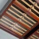 English Haberdashery Shop Cabinet with Glass Fronted Folding Doors, Ca 1920