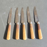 5 ancient Tablinox table knives