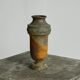 Art Deco vase in patinated metal, unique Wabi-Sabi piece.