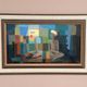 Original Oil on Swedish Panel – "The Snake Charmer" by Ragnar Ring (1908–1999) – Signed – Vintage and Framed – 38 × 60 cm (15" × 23.6")