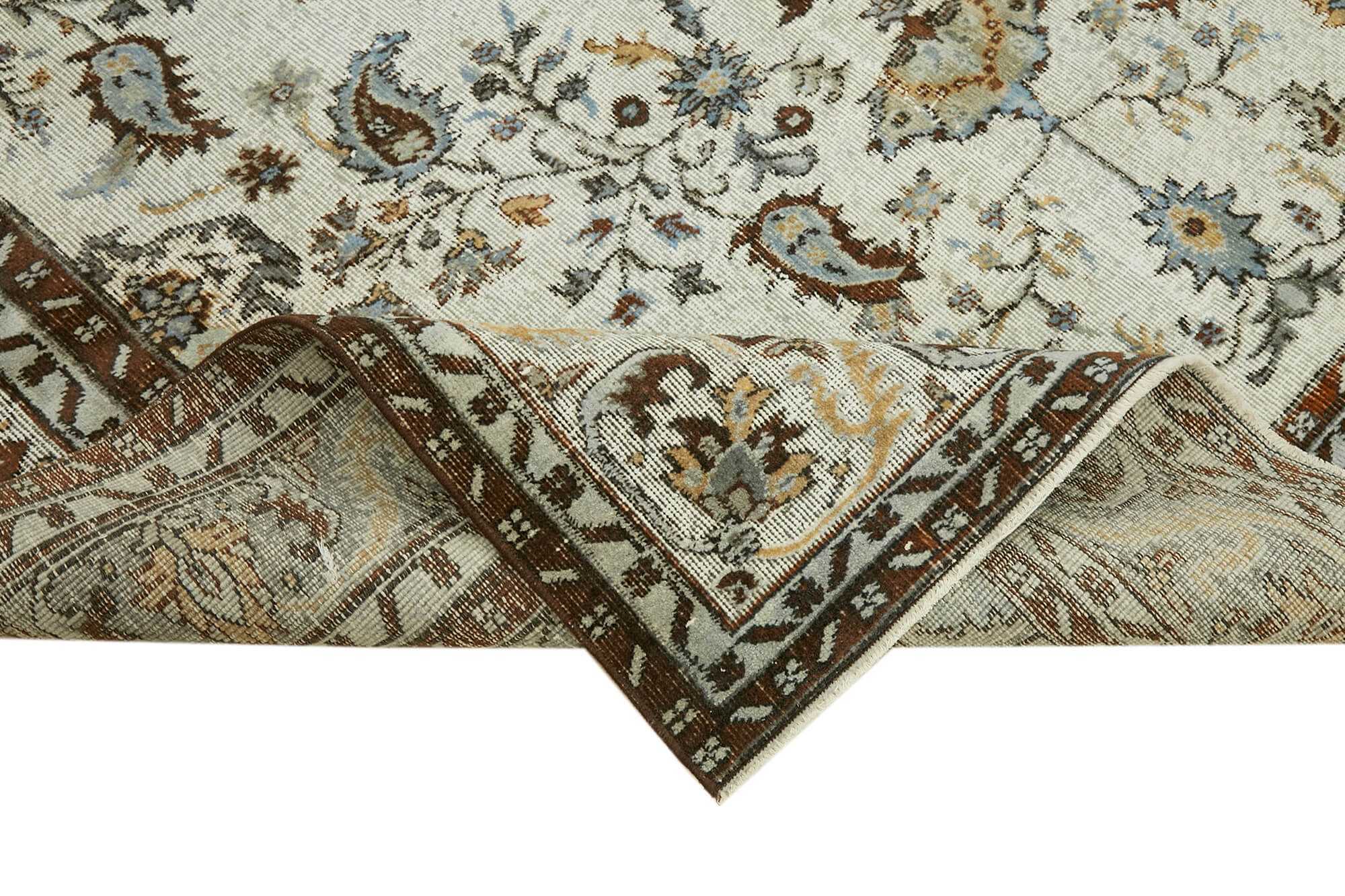 Handmade contemporary oriental 1970s 211 cm x 287 cm blue carpet