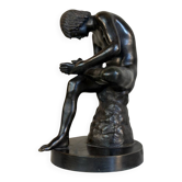 Spinario ou le tireur d’épine, bronze d’après l’Antique, XIXème siècle