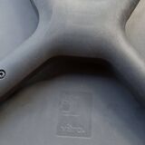 2 All Plastic Chair APC gray chairs by Jasper Morrison for Vitra,