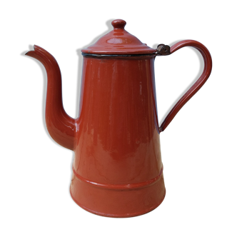 Cafetière émaillée marron