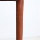 Set of 2 round mid-century teak side tables by Carlo Jensen for Poul Hundevad, 1960s, Danish modern design, foldable