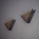 Vintage wall lamps in metal and fibreglass, 1960s, set of 2