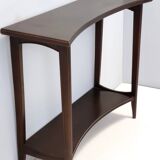 Postmodern Ebonized Beech Console Table with a Lower Shelf, Italy